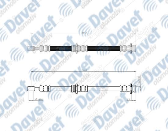 CAV-C901231A Fren Hortumu Sag Arka (Nissan  Almera Ii 00-06)
